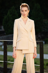 High Waisted Belted Skirt Suits - FashionByTeresa
